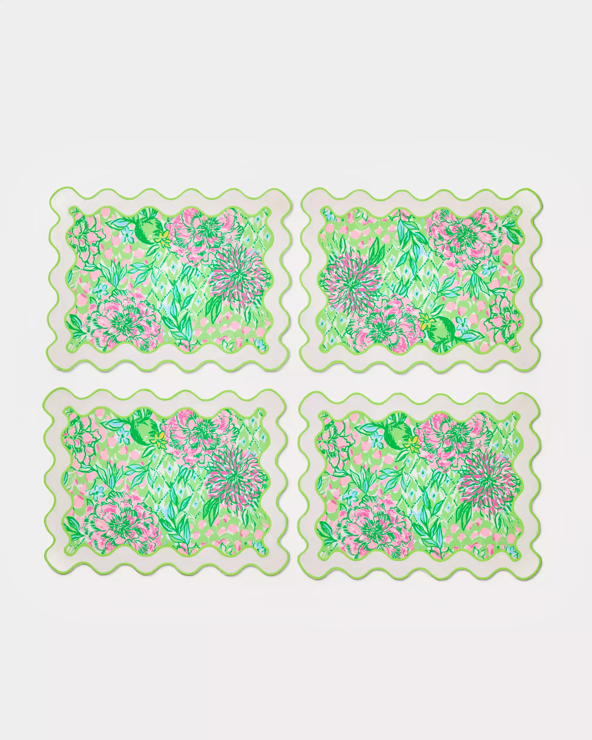 Printed Scallop Placemats | Lilly Pulitzer Home