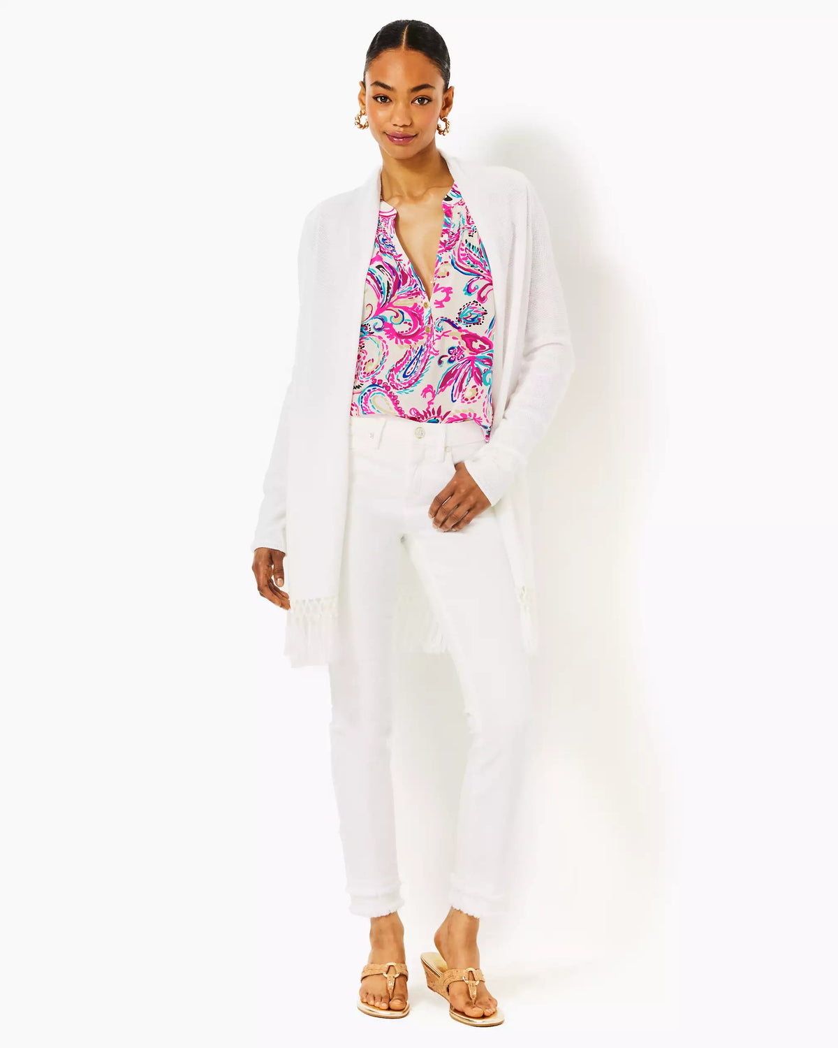 Tatum Cardigan - Resort White | Lilly Pulitzer Women