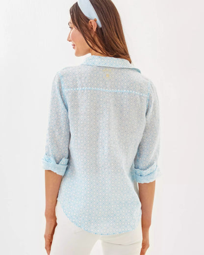 Sea View Linen Button Down Top | Lilly Pulitzer Women