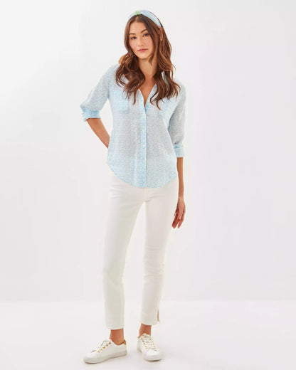 Sea View Linen Button Down Top | Lilly Pulitzer Women