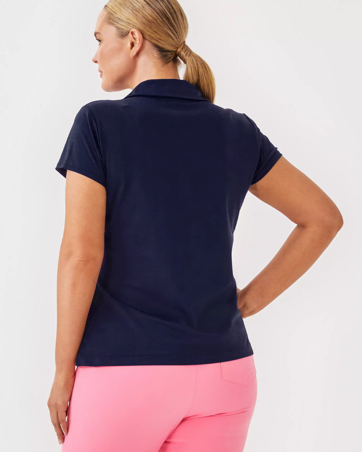 UPF 50+ Luxletic Frida Scallop Polo Top | Lilly Pulitzer Women|Active