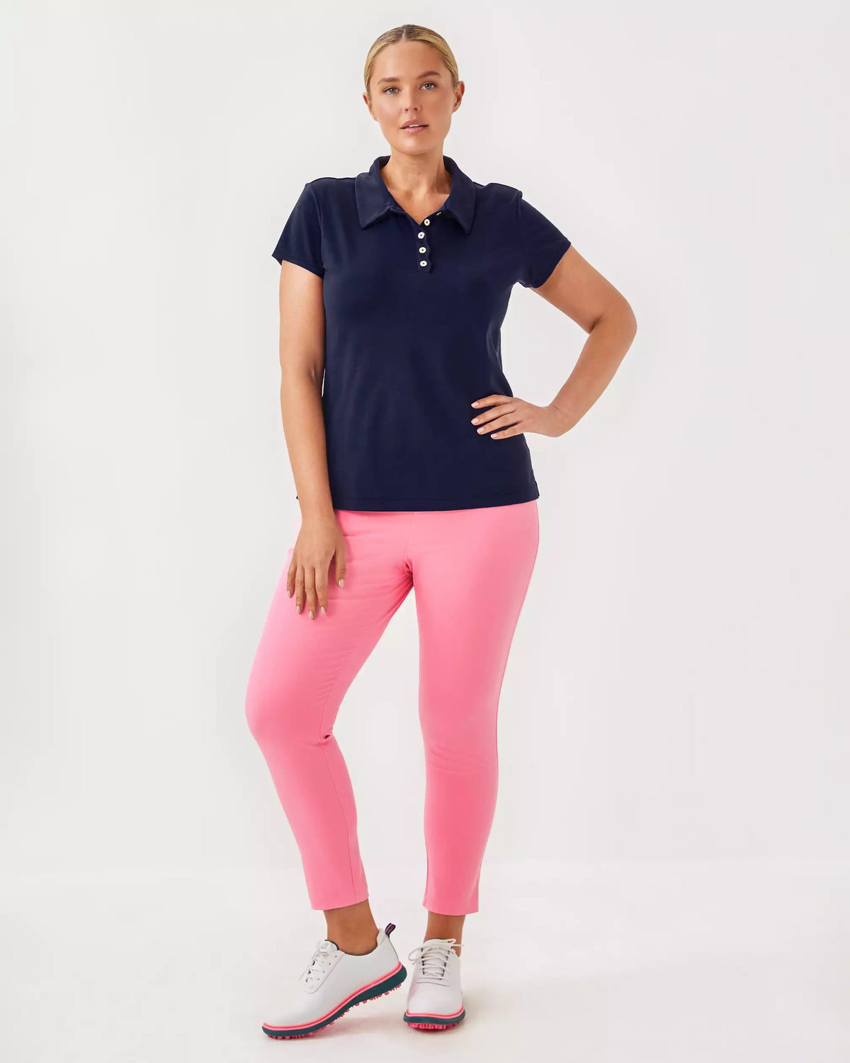 UPF 50+ Luxletic Frida Scallop Polo Top | Lilly Pulitzer Women|Active