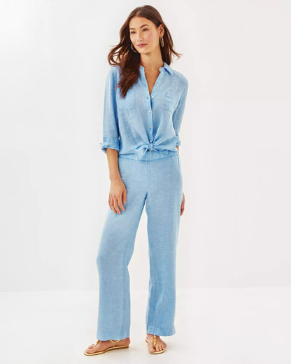 31" Deri Linen Palazzo Pant | Lilly Pulitzer Women