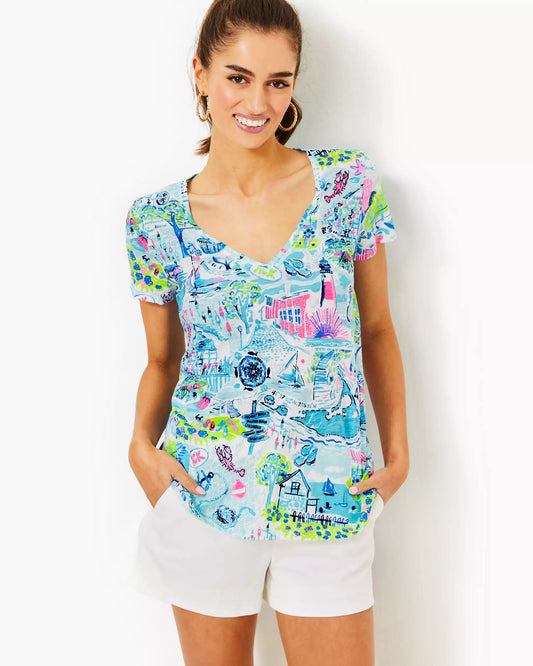 Etta V-Neck Top | Lilly Pulitzer Women