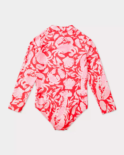 UPF 50+ Girls Alicia Rashguard One-Piece Swimsuit | Lilly Pulitzer Girls