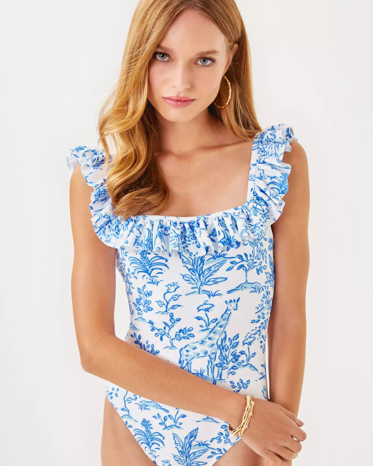 Aemma Ruffle One-Piece Swimsuit | Lilly Pulitzer Women|Swim