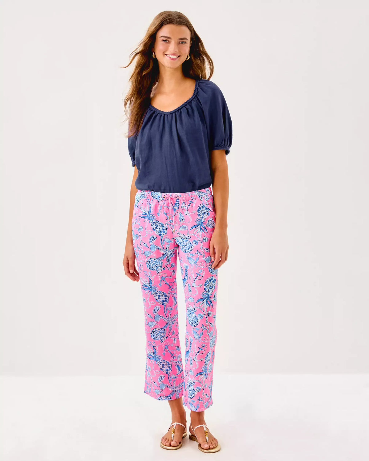 27" Brawley Linen Crop Pant | Lilly Pulitzer Women