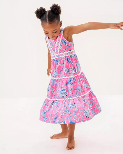 Girls Mini Pollie Midi Dress | Lilly Pulitzer Girls