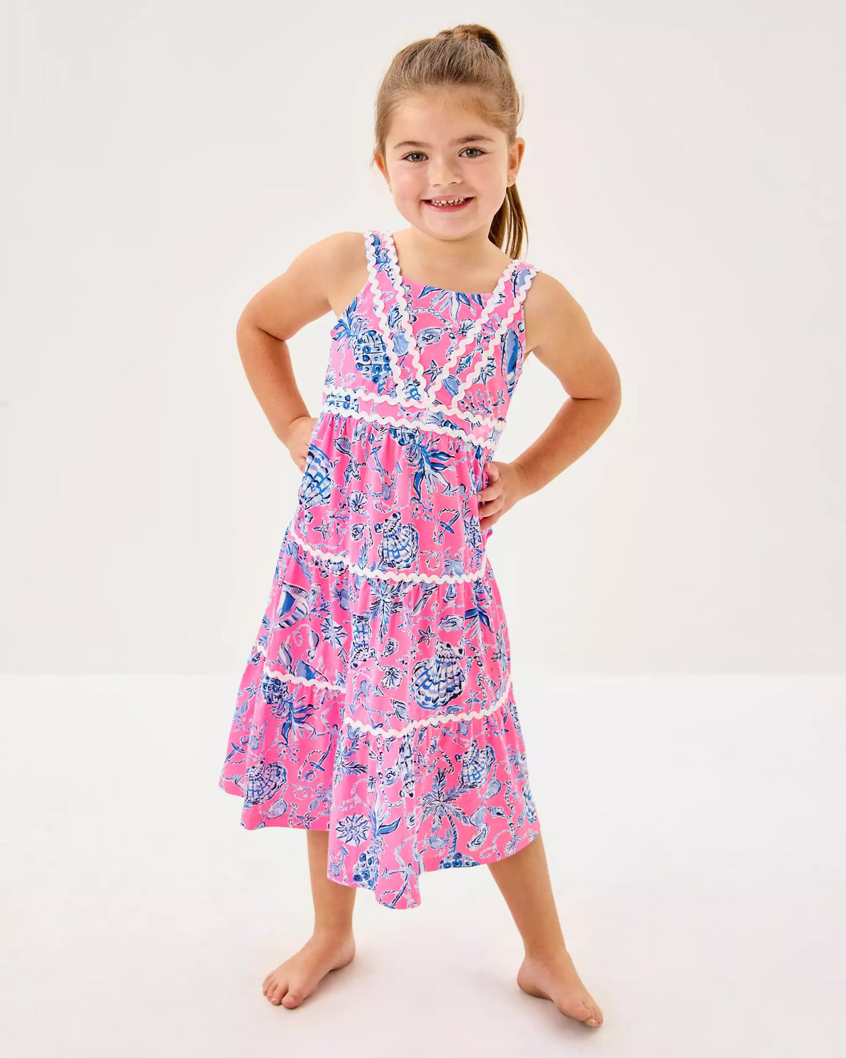Girls Mini Pollie Midi Dress | Lilly Pulitzer Girls