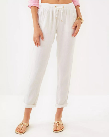 31" Taron Mid Rise Linen Pant | Lilly Pulitzer Women