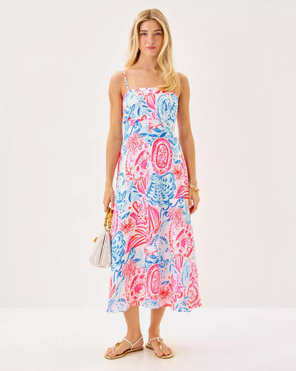 Jorgian Linen Midi Dress | Lilly Pulitzer Women|Dresses