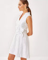 Resort White Peony Bloom Organza Jacquard