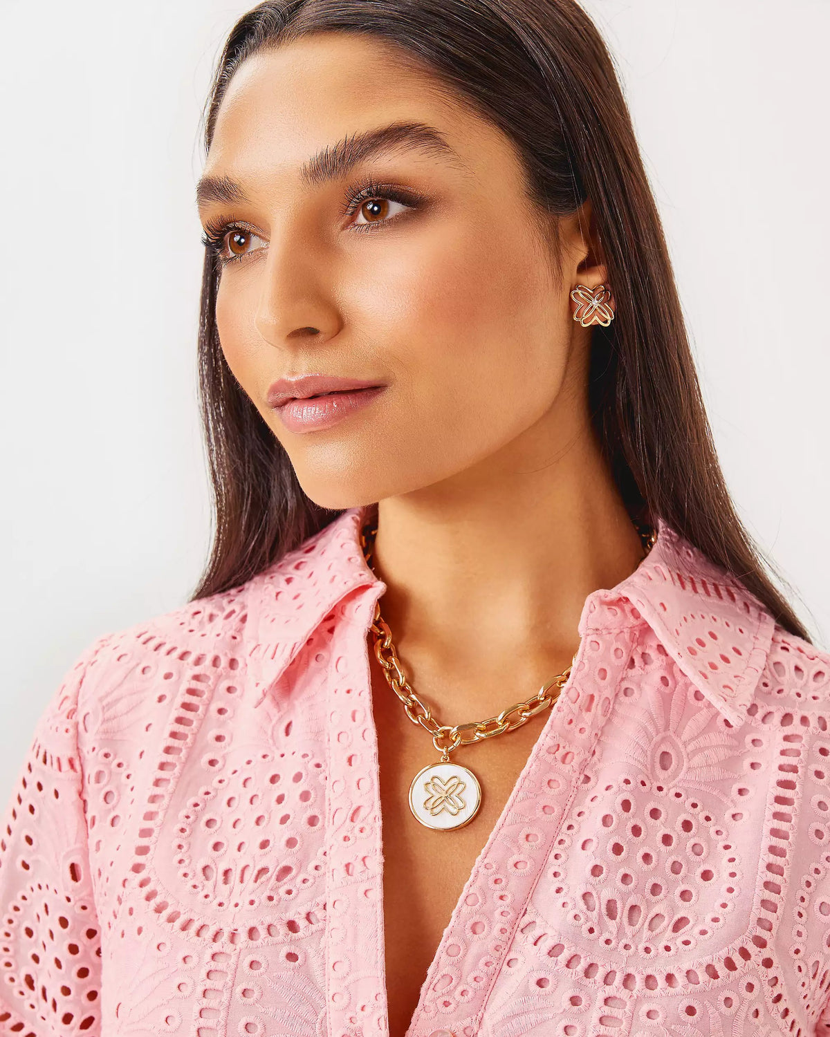 Logo Pendant Necklace | Lilly Pulitzer Accessories
