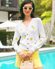 Resort White Bee Sweet Embroidery