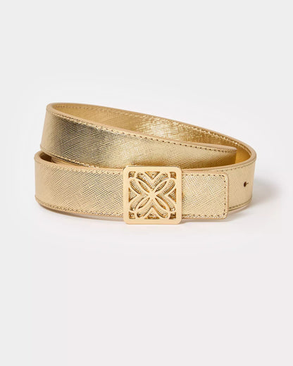 Skinny Leather Logo Belt | Lilly Pulitzer Accessories