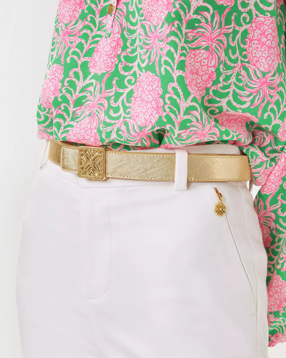 Skinny Leather Logo Belt | Lilly Pulitzer Accessories