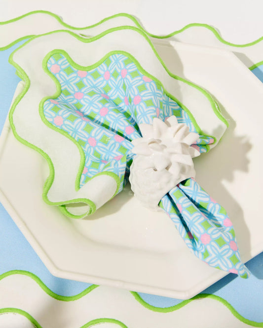Printed Scallop Dinner Napkins | Lilly Pulitzer Home