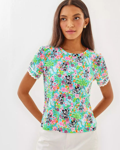Lilly Hearts Disney Clairmont Trimmed Knit Top | Lilly Pulitzer Women