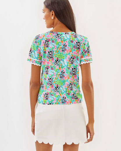 Lilly Hearts Disney Clairmont Trimmed Knit Top | Lilly Pulitzer Women