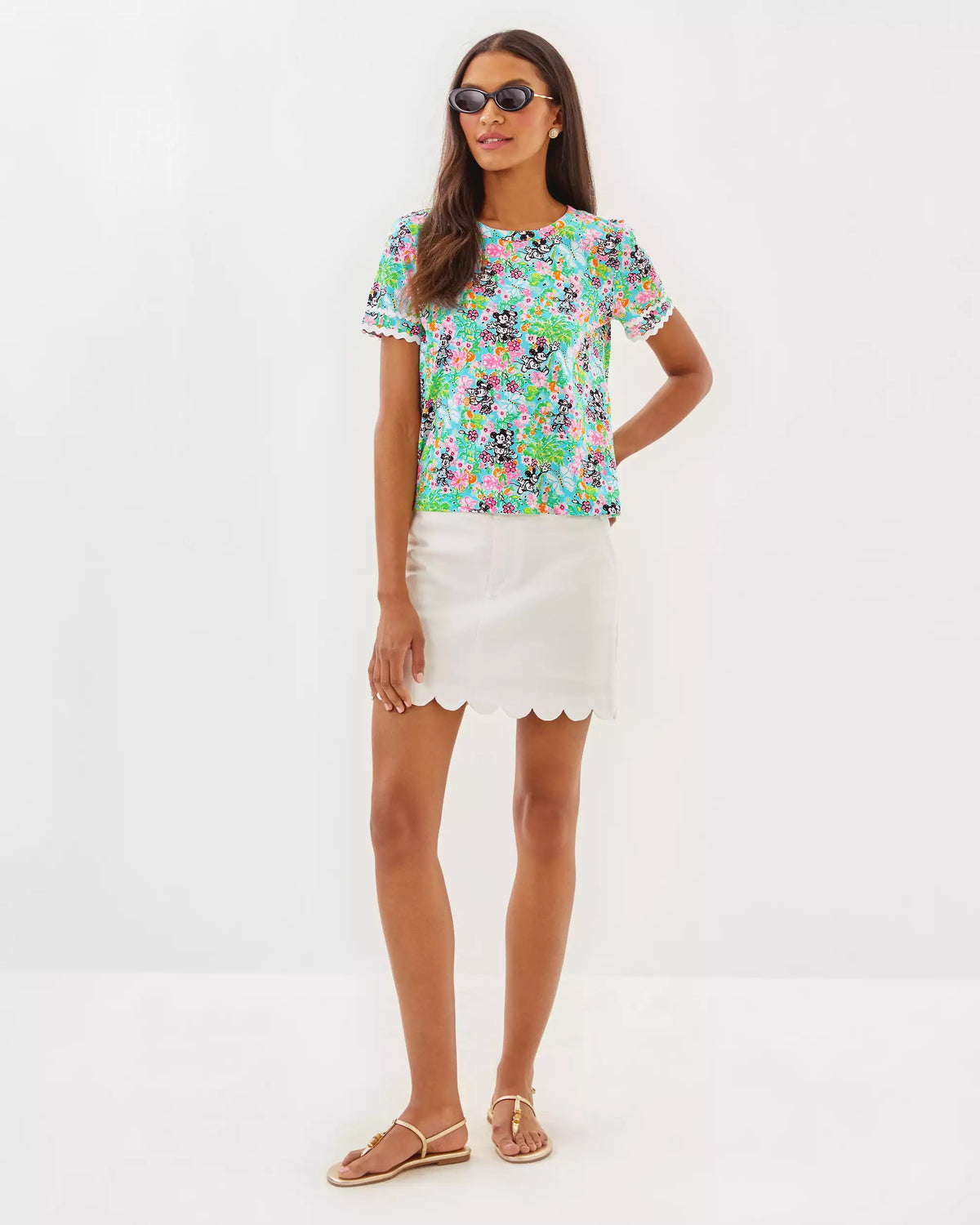 Lilly Hearts Disney Clairmont Trimmed Knit Top | Lilly Pulitzer Women