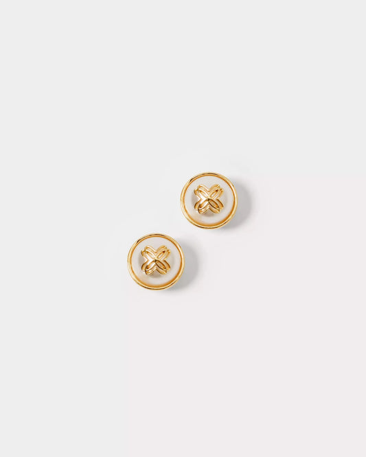 Logo Pearl Stud Earrings | Lilly Pulitzer Accessories
