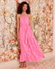 Rousseau Pink Coral Swirl Poly Crepe