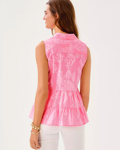 Breah Sleeveless Button Down Shirt | Lilly Pulitzer Women