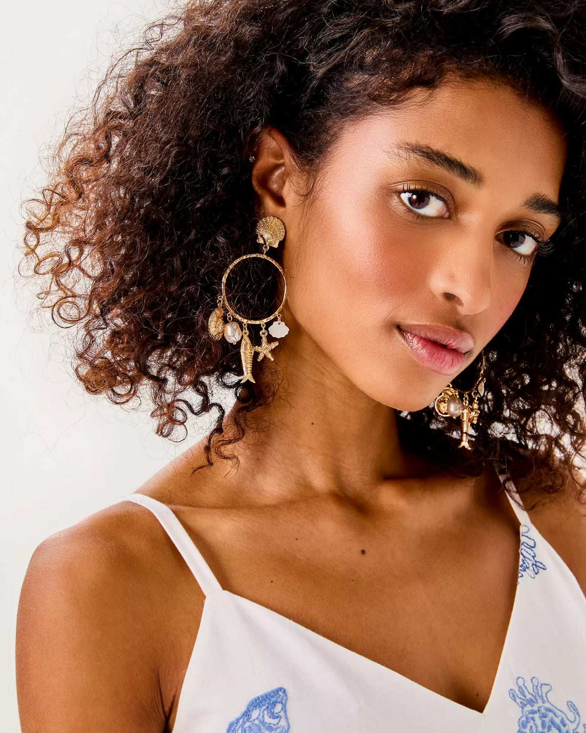 Summer Serenade Charm Hoop Earrings | Lilly Pulitzer Accessories