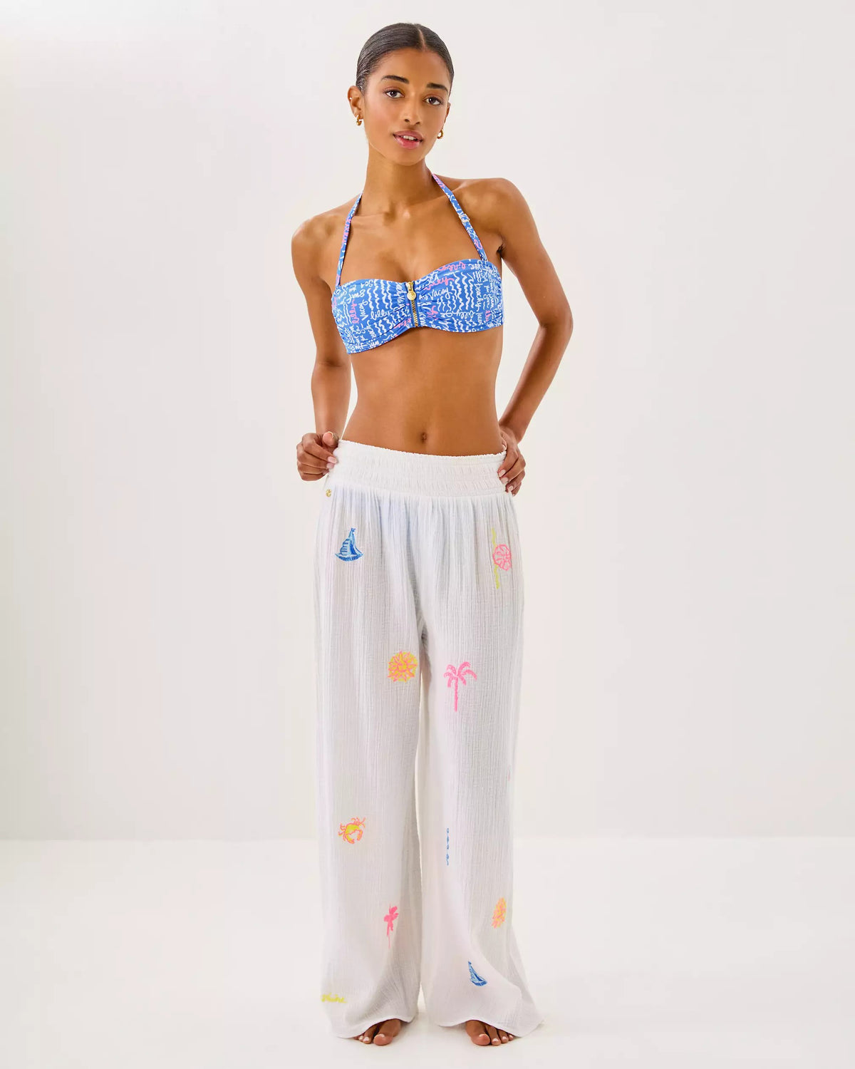 29" Enzo Embroidered Pant Cover-Up | Lilly Pulitzer Women|Swim
