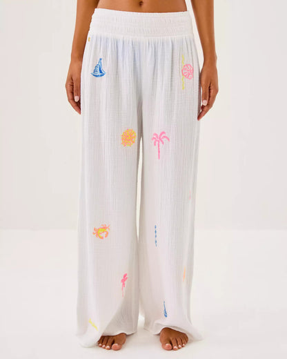 29" Enzo Embroidered Pant Cover-Up | Lilly Pulitzer Women|Swim