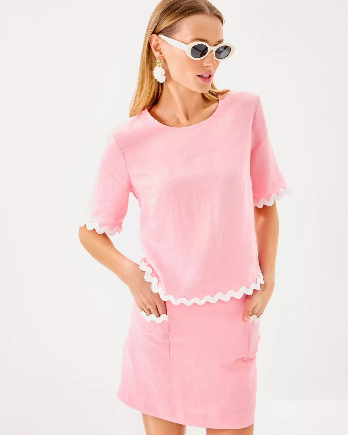 Nik Ric Rac Trim Cropped Top | Lilly Pulitzer Women