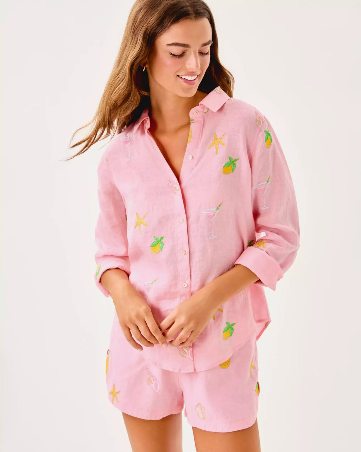 Sea View Linen Button Down Top | Lilly Pulitzer Women