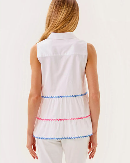 Breah Sleeveless Button Down Shirt | Lilly Pulitzer Women
