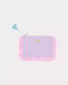 Fresh Water Blue X Conch Shell Pink Stripe